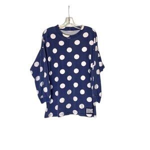 🌵Vintage Bongo Navy Blue & White Polka Dot Long Sleeve Shirt🌵
